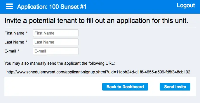 Landlord Software - Send Online Rental Applicaiton