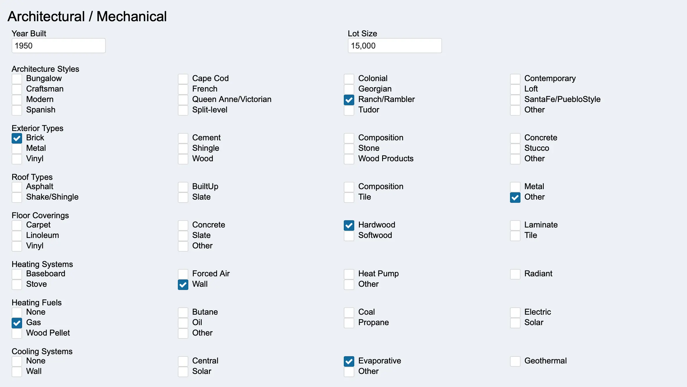 Landlord Software - What type of property listing is being rented?