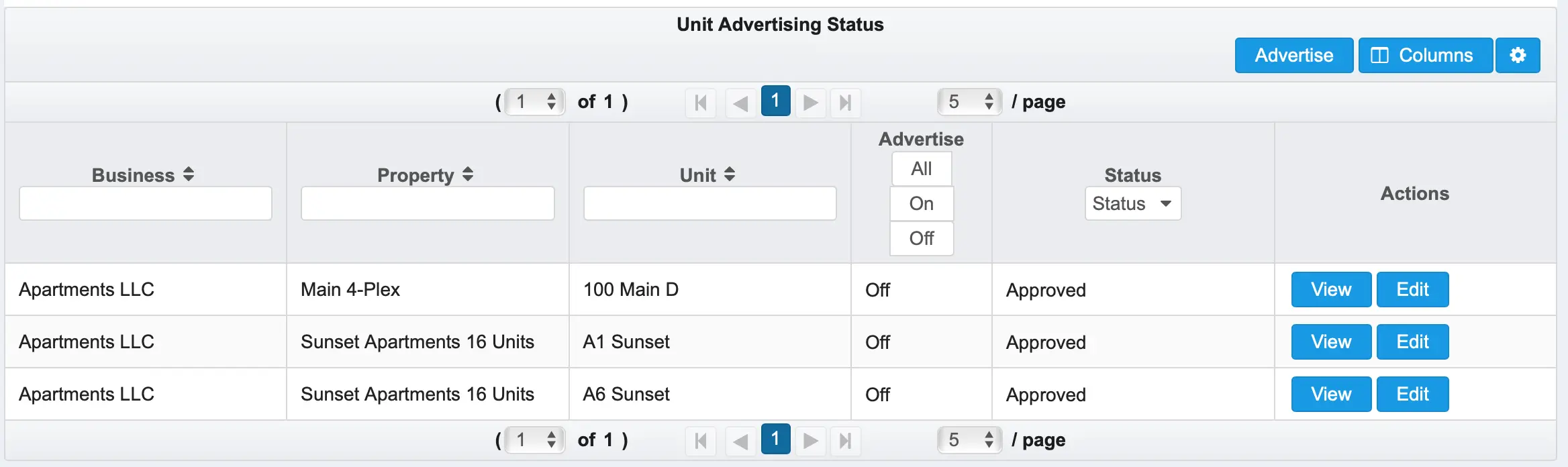 Landlord Software - View or edit a rental listing