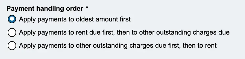 Collect Rent Online - You can select which bank accounts to use for rent, deposits, pre-paid rent, and fees.